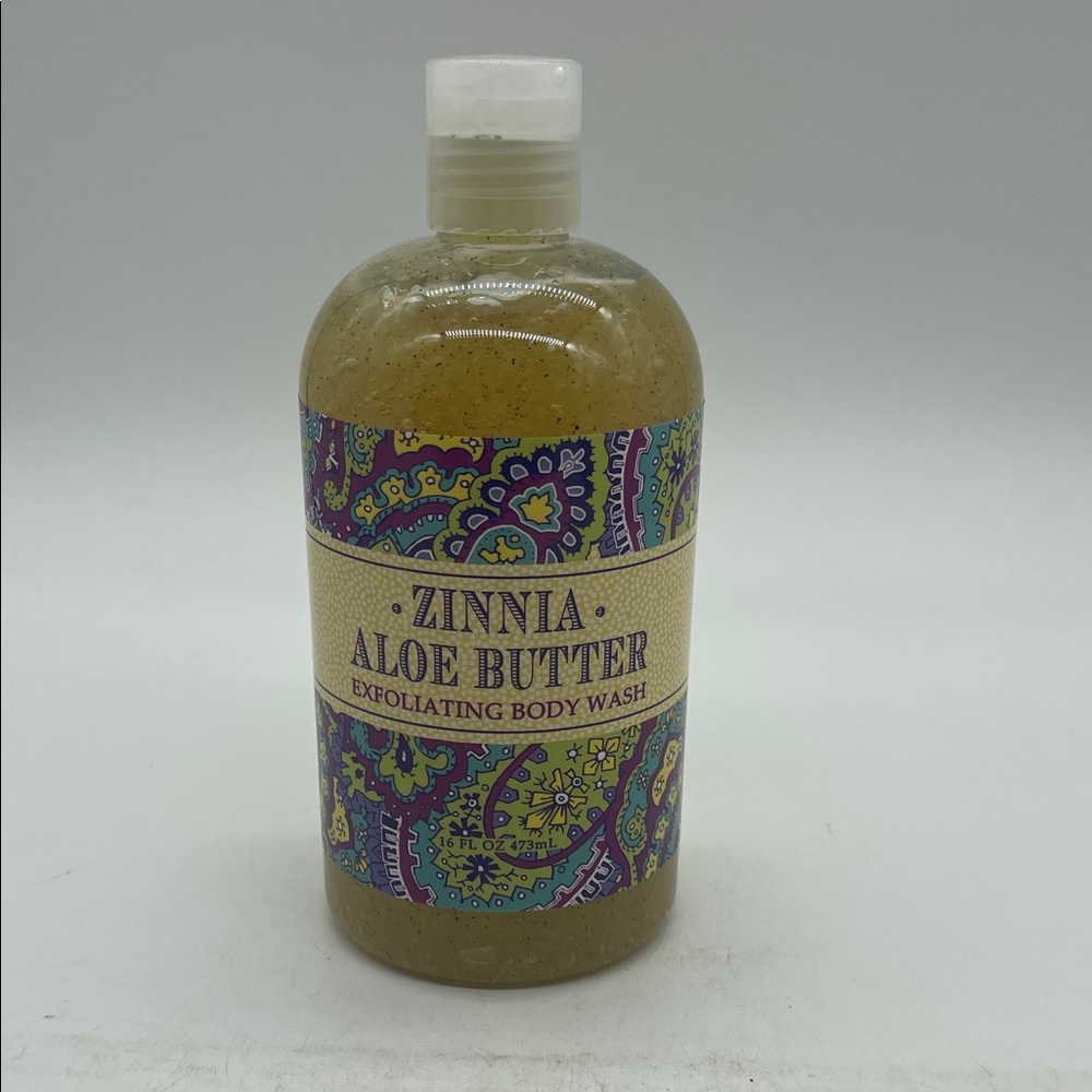 Greenwich Bay Trading Co. Zinnia Aloe Butter Exfoliating Body Wash 16 oz